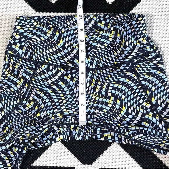 Sweaty Betty Power Gym Full Length Leggings in Blue Fluid Check Print Size 6 - Picture 4 of 11